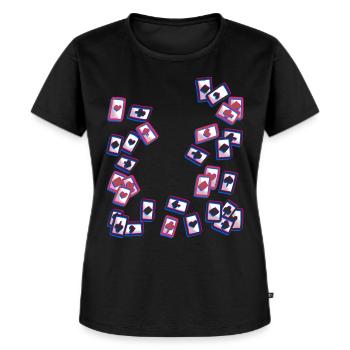Spielkarten Kartenspiel Brettspiel - Frauen Premium Bio T-Shirt - Schwarz - Vorne - Selfina (174cm)