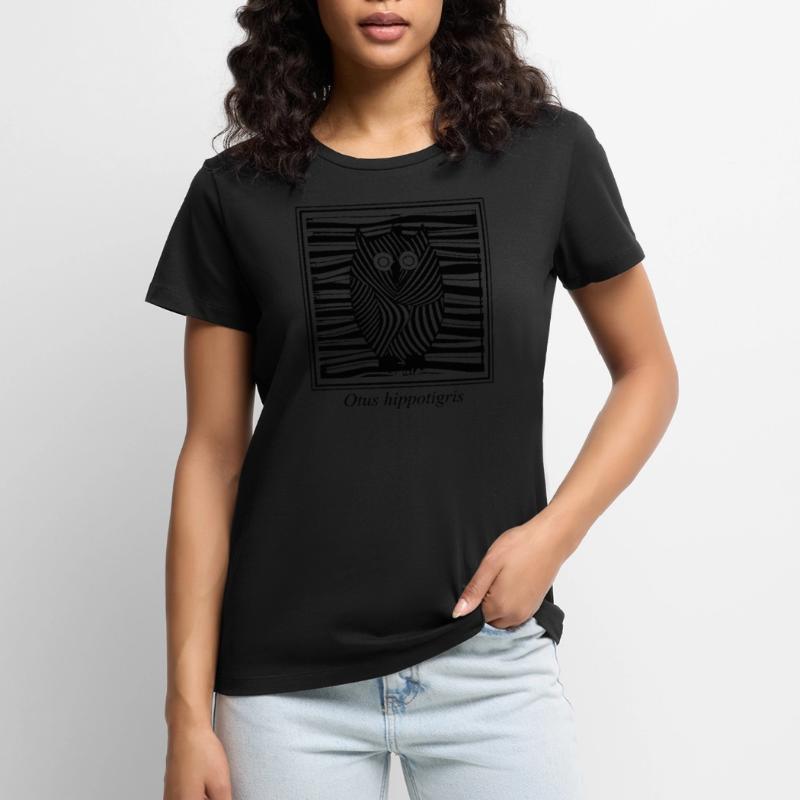 Eule oder Uhu im afrikanischen Zebra-Design Frauen Premium Bio T-Shirt