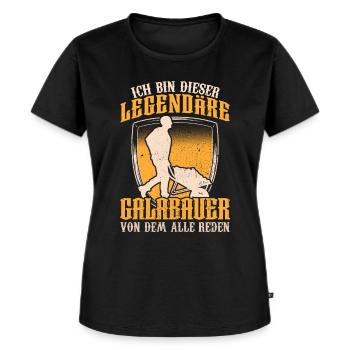 Legendärer Galabauer Gärtner Landschaftsbauer - Frauen Premium Bio T-Shirt - Schwarz - Vorne - Selfina (174cm)