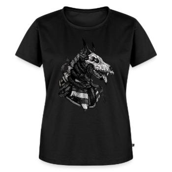 Jackal - Women's Premium Organic T-shirt - black - Front - Selfina (174cm)