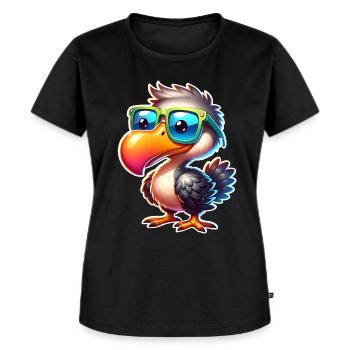 Dodo - Frauen Premium Bio T-Shirt - Schwarz - Vorne - Selfina (174cm)