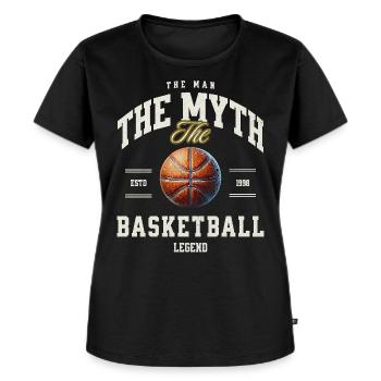 Basketball Basketballer - Frauen Premium Bio T-Shirt - Schwarz - Vorne - Selfina (174cm)