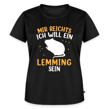 Veut qu’un lemming soit un campagnol Lemming - T-shirt Premium bio Femme - noir - Devant - Selfina (174cm)