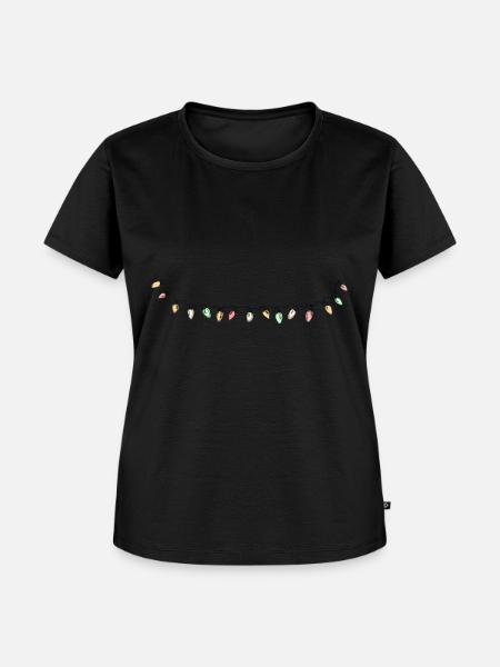 Lichterkette Symbol - Frauen Premium Bio T-Shirt - Schwarz