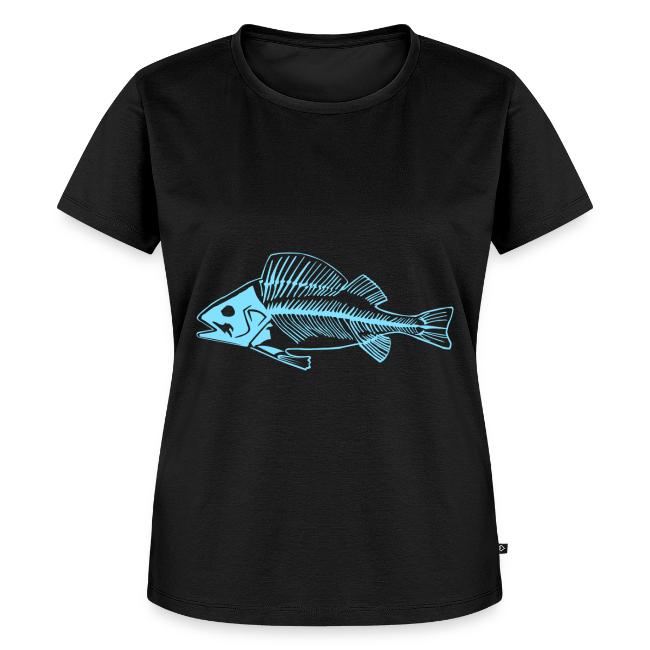 Blauer Barsche, blaue Fischgräten T-Shirt