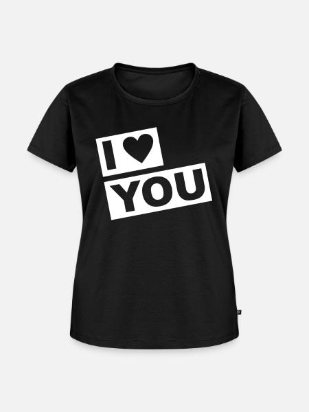 I Love You - Frauen Premium Bio T-Shirt - Schwarz