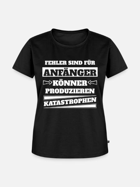 Fehler sind für Anfänger - Frauen Premium Bio T-Shirt - Schwarz