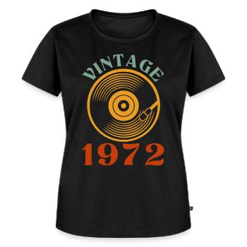 50th birthday born in 1972 - Women's Premium Organic T-shirt - black - Front - Selfina (174cm)