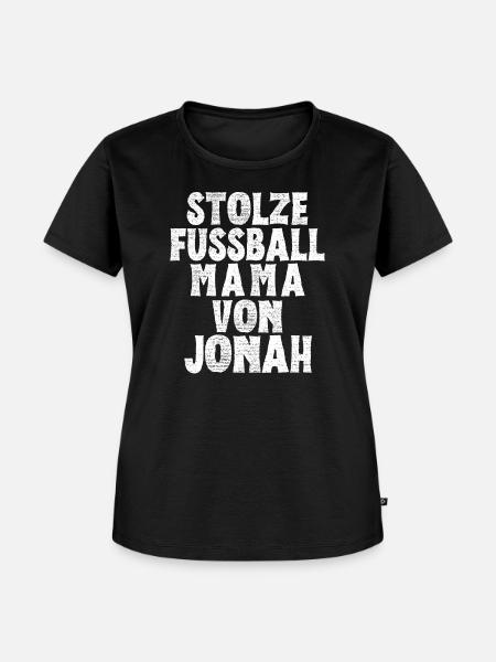 Stolze Fussball Mama von Jonah - Frauen Premium Bio T-Shirt - Schwarz