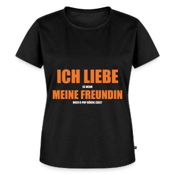 K-pop - Frauen Premium Bio T-Shirt - Schwarz - Vorne - Selfina (174cm)
