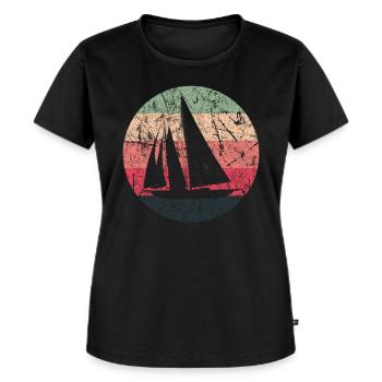 Segeln - Frauen Premium Bio T-Shirt - Schwarz - Vorne - Selfina (174cm)