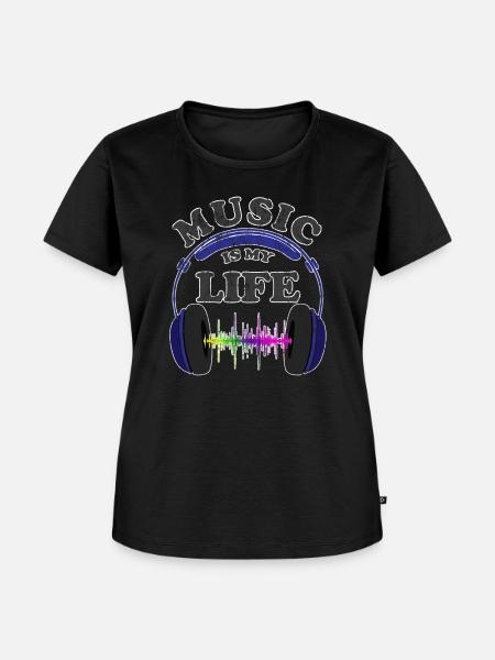 Musik - Frauen Premium Bio T-Shirt - Schwarz