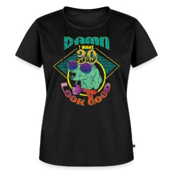 30. Geburtstag - Frauen Premium Bio T-Shirt - Schwarz - Vorne - Selfina (174cm)
