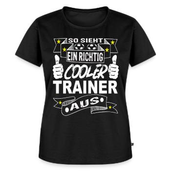 Fußball trainer - Frauen Premium Bio T-Shirt - Schwarz - Vorne - Selfina (174cm)