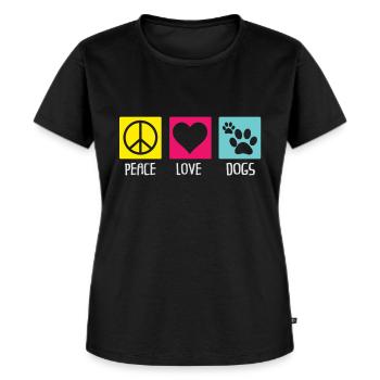 Hundeliebhaber Geschenk - Frauen Premium Bio T-Shirt - Schwarz - Vorne - Selfina (174cm)