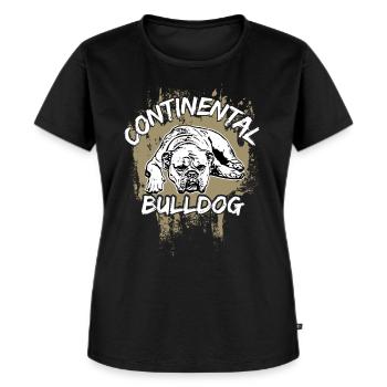 Colorbulls Conti Bulldoggen Continental Bulldogs - Frauen Premium Bio T-Shirt - Schwarz - Vorne - Selfina (174cm)