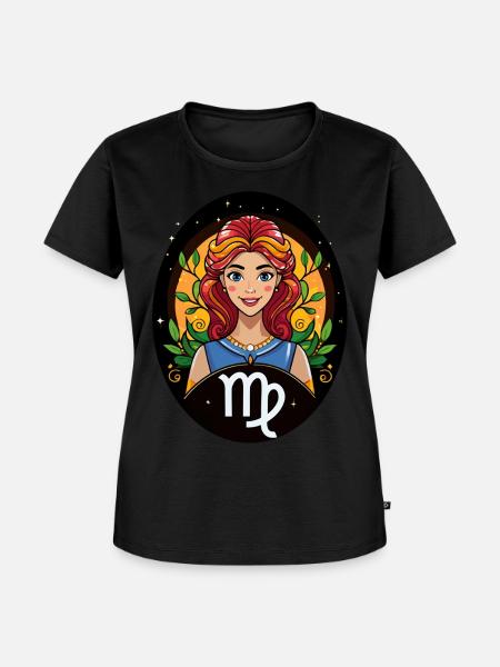 Sternzeichen Jungfrau - Frauen Premium Bio T-Shirt - Schwarz