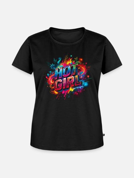 Hot Girl 1 - Frauen Premium Bio T-Shirt - Schwarz