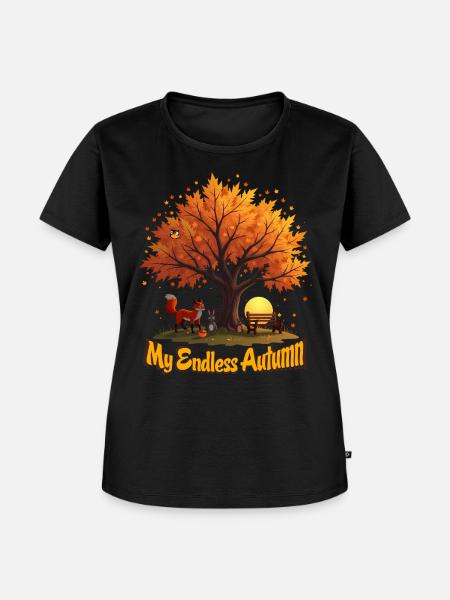 Mein endloser Herbst - Frauen Premium Bio T-Shirt - Schwarz