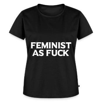 Cadeau féministe féministe féministe - T-shirt Premium bio Femme - noir - Devant - Selfina (174cm)
