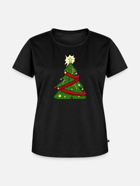tannenbaum - Frauen Premium Bio T-Shirt - Schwarz