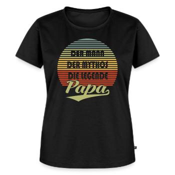 Papa - Mann, Mythos, Legende - Frauen Premium Bio T-Shirt - Schwarz - Vorne - Selfina (174cm)