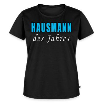 Hausmann Des Jahres - Frauen Premium Bio T-Shirt - Schwarz - Vorne - Selfina (174cm)