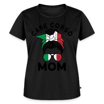 Cane Corso Mom - Women's Premium Organic T-shirt - black - Front - Selfina (174cm)