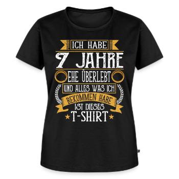 Kupferne Hochzeit 7 Jahre Verheiratet Hochzeitstag - Frauen Premium Bio T-Shirt - Schwarz - Vorne - Selfina (174cm)