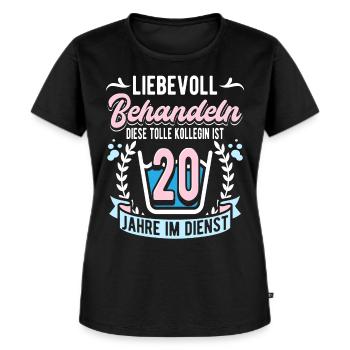 20 Jähriges Dienstjubiläum Firmenjubiläum - Frauen Premium Bio T-Shirt - Schwarz - Vorne - Selfina (174cm)
