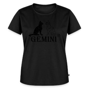 Gemini - Women's Premium Organic T-shirt - black - Front - Selfina (174cm)