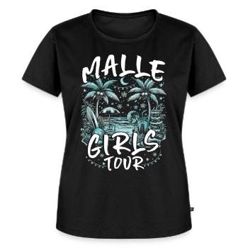 Malle Girls Tour - Frauen Premium Bio T-Shirt - Schwarz - Vorne - Selfina (174cm)