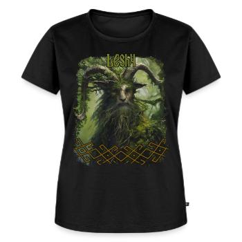 Slawische Mythologie Leshy Pagan Pantheon Festival - Frauen Premium Bio T-Shirt - Schwarz - Vorne - Selfina (174cm)