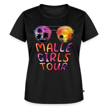Malle Girls Tour - Frauen Premium Bio T-Shirt - Schwarz - Vorne - Selfina (174cm)