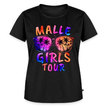 Malle Girls Tour - Frauen Premium Bio T-Shirt - Schwarz - Vorne - Selfina (174cm)