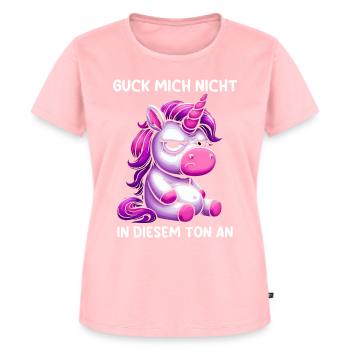 Ne me regarde pas sur ce ton - T-shirt Premium bio Femme - rose - Devant - AI Model Female 172 dark (172cm)