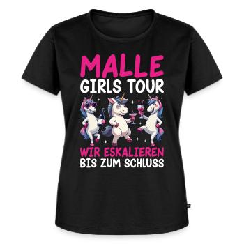 Malle Girls Tour Wir Eskalieren Bis Zum Schluss - Frauen Premium Bio T-Shirt - Schwarz - Vorne - Selfina (174cm)