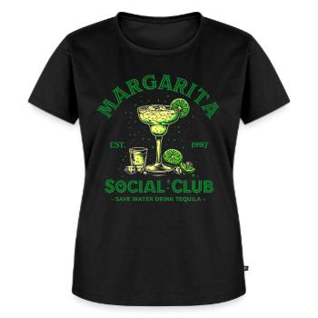 Margarita Social Club - T-shirt Premium bio Femme - noir - Devant - Selfina (174cm)