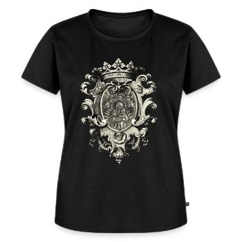 Hl.-Maria, Maria-Madonna mit Jesuskind - Frauen Premium Bio T-Shirt - Schwarz - Vorne - Selfina (174cm)