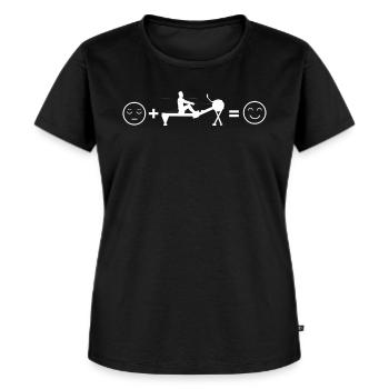 Indoor Rower Erg Ergometer Rudern - Frauen Premium Bio T-Shirt - Schwarz - Vorne - Selfina (174cm)