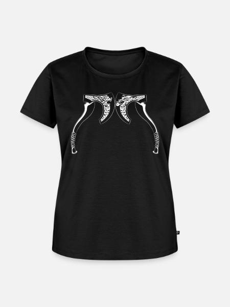 Wikinger Runen Axt Krieger - Frauen Premium Bio T-Shirt - Schwarz