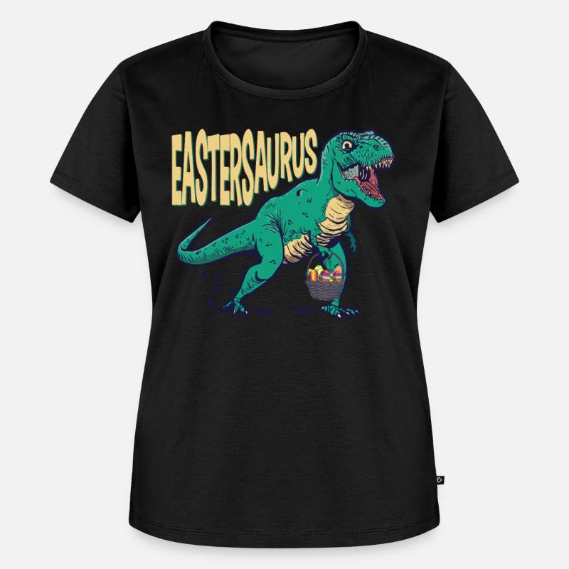 Eastersaurus Easter T-Rex Dinosaur Easter - Women's Premium Organic T-shirt - black