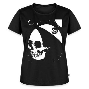 Horror Skull Skull Art Skull Gothic Heavy Metal - Women's Premium Organic T-shirt - black - Front - Selfina (174cm)