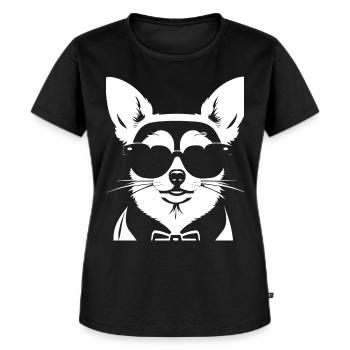 Gut gelaunter Misanthrop Introvetierte lustiges S - Women's Premium Organic T-shirt - black - Front - Selfina (174cm)