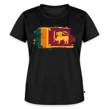 Drapeau drapeau Sri Lanka - T-shirt Premium bio Femme - noir - Devant - Selfina (174cm)