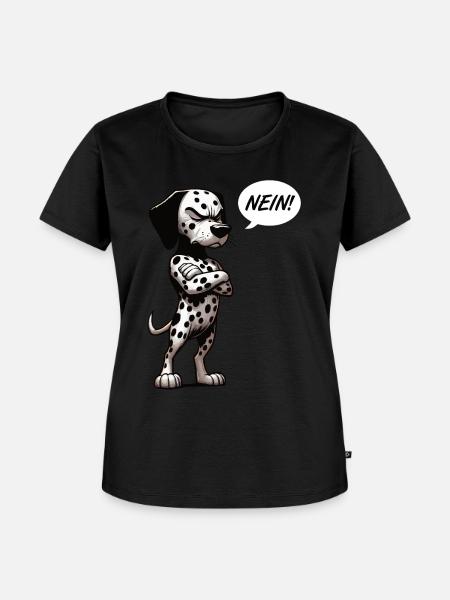 Nein Dalmatiner Dalmatinerbesitzer Dalmatinermama - Frauen Premium Bio T-Shirt - Schwarz