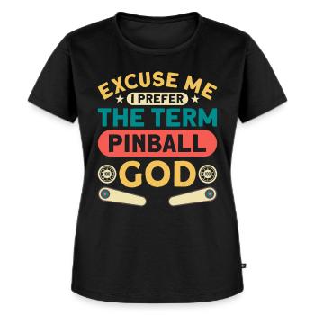 Flipper Retro Pinball Flipperautomat Bumper - T-shirt Premium bio Femme - noir - Devant - Selfina (174cm)