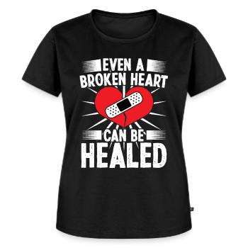 Cardiac Surgeon Broken Heart Can Healed Cardiac Surgery - Women's Premium Organic T-shirt - black - Front - Selfina (174cm)