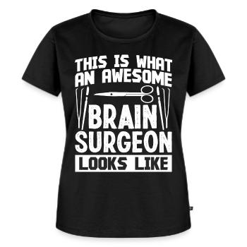 Chirurgien du cerveau Chirurgien du cerveau génial Neurochirurgien - T-shirt Premium bio Femme - noir - Devant - Selfina (174cm)