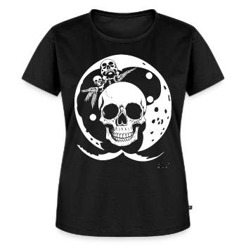 Horror Skull Skull Art Skull Gothic Heavy Metal - Women's Premium Organic T-shirt - black - Front - Selfina (174cm)